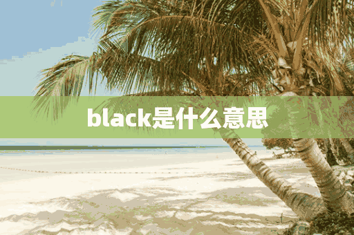 black是什么意思(black是什么意思中文)